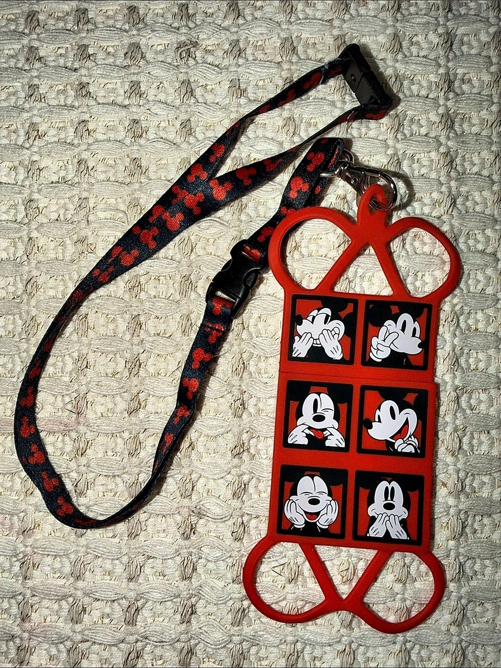 NWOT Disney Mickey Mouse Silicone Lanyard and Phone Holder